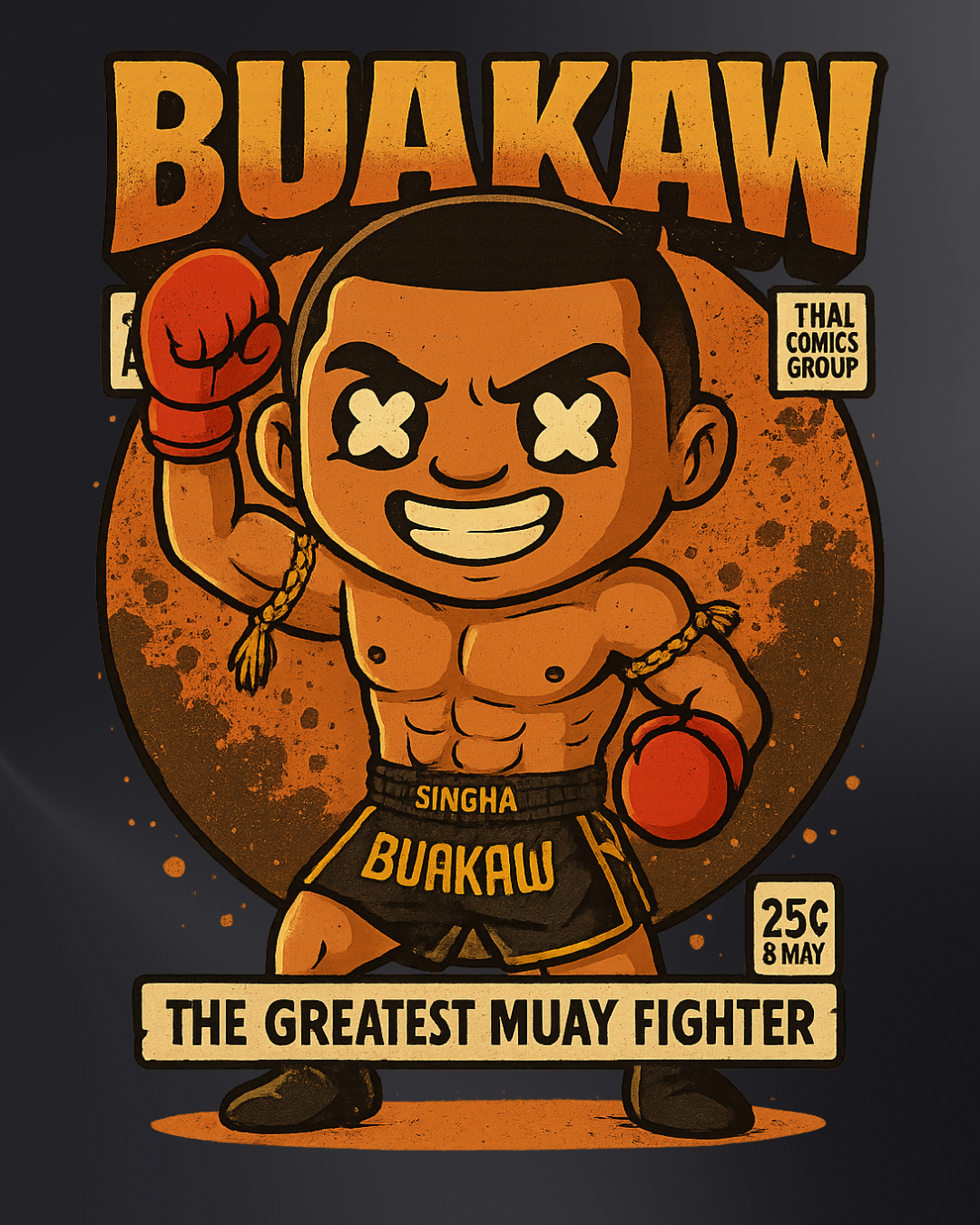 Buakaw Oversized faded t-shirt